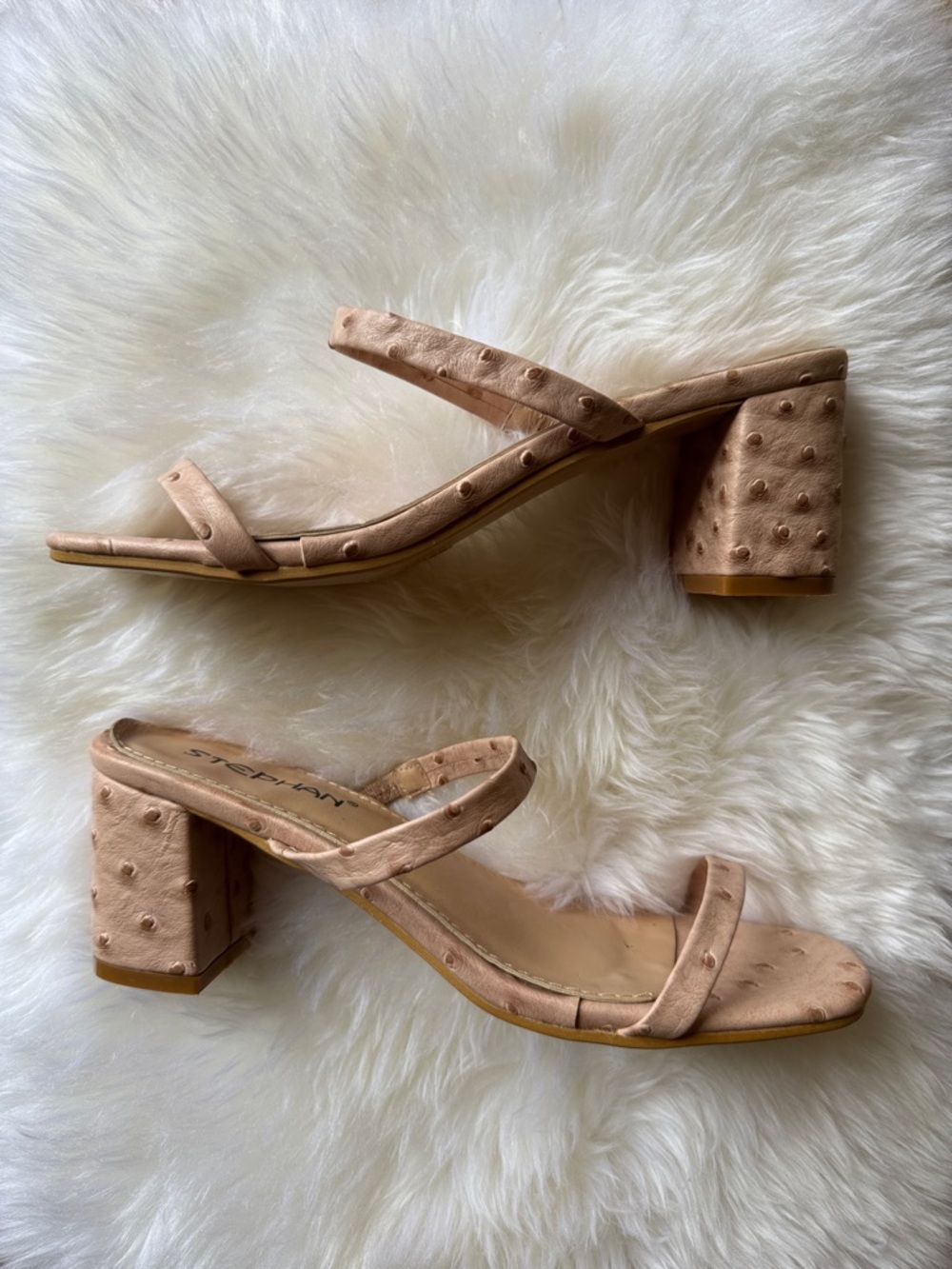 Women’s Pink Studded Ankle-Strap Sandals